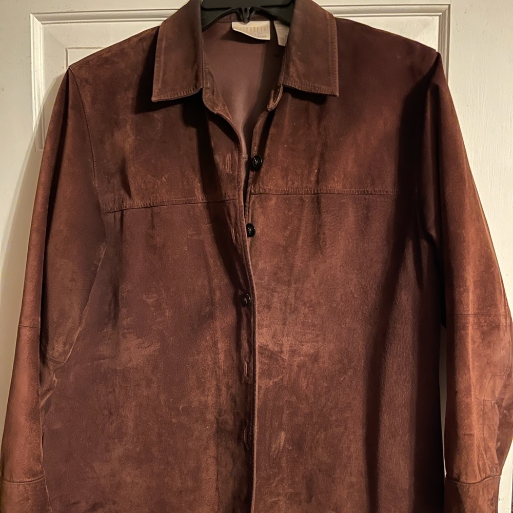 Women’s Elisabeth by Liz Claiborne suede jacket shirt.